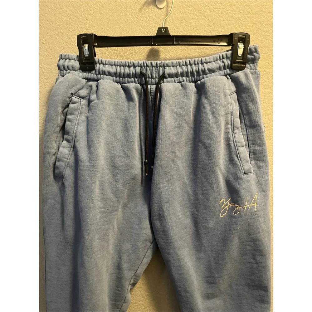 YOUNGLA‎ Blue Jogger Sweatpants Men's Size Large Gym Active Streetwear #230